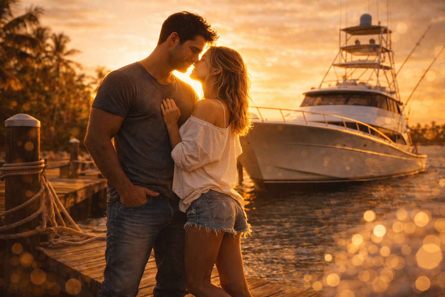 Max and Diane by the water with Joker’s Wild